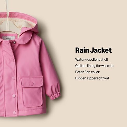 Amazon Essentials x Sofia Grainge Toddlers and Baby Girls' Water-Repellent Rain Jacket in Saudi Arabia
