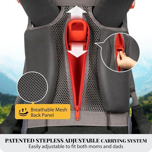 WIPHA Baby Backpack Carrier, Upgraded Carrying System Toddler Hiking Backpacks Carrier, Ergonomic Pro Baby Carrier Backpack with Safety Seat in Kuwait