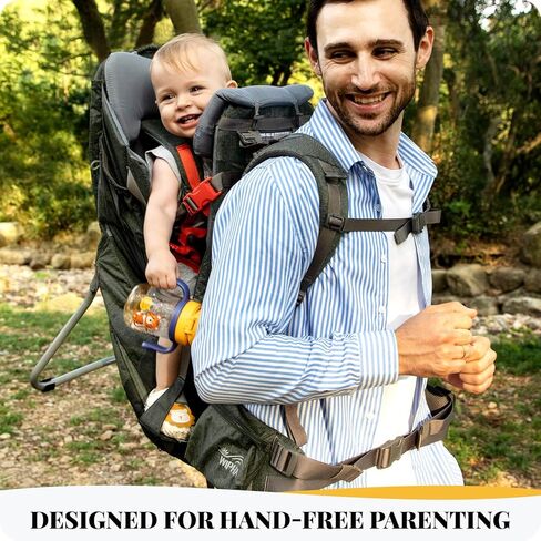 WIPHA Baby Backpack Carrier, Upgraded Carrying System Toddler Hiking Backpacks Carrier, Ergonomic Pro Baby Carrier Backpack with Safety Seat in Kuwait