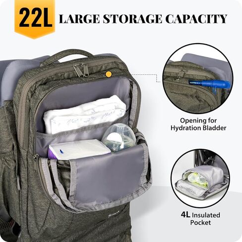 WIPHA Baby Backpack Carrier, Upgraded Carrying System Toddler Hiking Backpacks Carrier, Ergonomic Pro Baby Carrier Backpack with Safety Seat in Kuwait