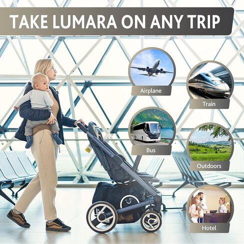 Lumara Toddler Airplane Bed - قاع طائرة قابلة للنفخ للأطفال الصغار ، موسع مقعد الطفل في الطائرة - تفجير مرتبة الهواء لنوم الأطفال مع حزام الأمان ، والصمامات المبتكرة ، ولا تحتاج إلى مضخة مطلوبة in Kuwait