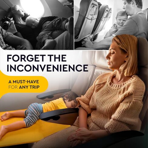 Toddler Airplane Bed, Kids Airplane Seat Extender Travel Bed, Kids Travel Essentials in Saudi Arabia