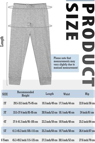 Resinta 4 Packs Toddler and Boys 100 ٪ Cotton Pants Kids Sport Pull On Gogger Pants 2T-6Year in Saudi Arabia