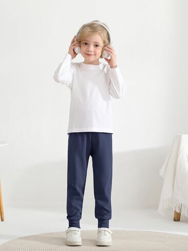 Resinta 4 Packs Toddler and Boys 100 ٪ Cotton Pants Kids Sport Pull On Gogger Pants 2T-6Year in Saudi Arabia