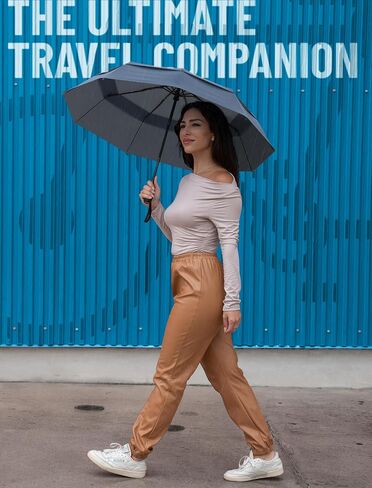 REPEL Windproof Travel Umbrella - Compact & Withstands Winds up to 85MPH , Strongest Premium Auto Folding Umbrella for Rain and Sun - Durable, Light & Portable for Women & Men , Fits Backpack & Cars in Kuwait