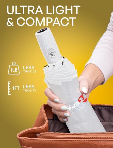 REPEL Windproof Travel Umbrella - Compact & Withstands Winds up to 85MPH , Strongest Premium Auto Folding Umbrella for Rain and Sun - Durable, Light & Portable for Women & Men , Fits Backpack & Cars in Kuwait