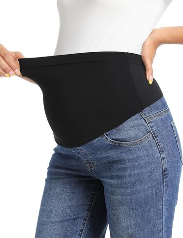 V VOCNI Women's Maternity Jeans Straight Leg Stretchy Pregnancy Jeans Bootcut Denim Work Pants in Saudi Arabia