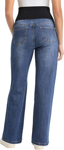 V VOCNI Women's Maternity Jeans Straight Leg Stretchy Pregnancy Jeans Bootcut Denim Work Pants in Saudi Arabia