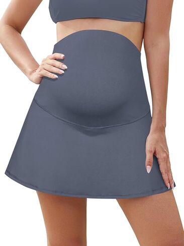 Shekini Maternity Ruched Chairts High Weist Sports Skirt فوق شورتات البطن الداخلية in Kuwait