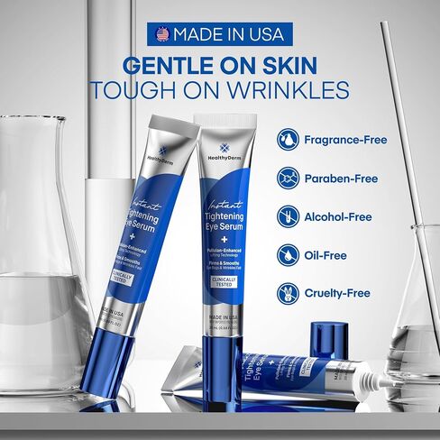 Eye Cream Anti Aging, Eye Cream for Dark Circles And Puffiness, Dark Circles Under Eye Treatment for Women, Under Eye Bags, Under Eye Cream, Eye Serum, Instant Eye Lift In 2 Mins, Made in USA in Saudi Arabia
