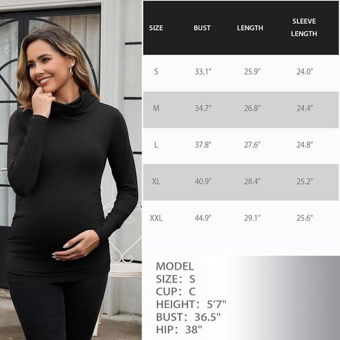 Ginkana الأمومة الأكمام الطويلة قمصان Cowl العنق الحمل قمم السحب قمم الأساس لوزنشات Tee Typshirts الأساسية in Kuwait