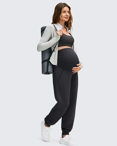 G4Free Smoofit Modal Soft Gaternity Admgers مع جيوب فوق بنطلون رقص عرضي الحمل البطن in Saudi Arabia