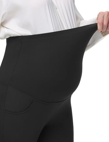 Women's Maternity Pants for Work Over-Bump Pregnancy Casual Stretchy Straight Dress Pants Pregnancy Bootcut Pant in Kuwait