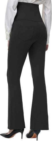 Women's Maternity Pants for Work Over-Bump Pregnancy Casual Stretchy Straight Dress Pants Pregnancy Bootcut Pant in Kuwait