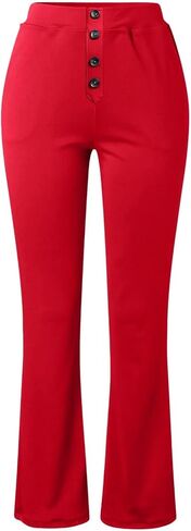Bootcut Dress Pants Women | Casual Work Pant with Pockets, High Waist Stretchy Trousers, Office Work Pull On Slacks in Saudi Arabia