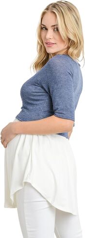 HELLO MIZ Women's Maternity Nursing Tunic Top with Empire Waist in Kuwait