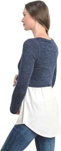 HELLO MIZ Women's Maternity Nursing Tunic Top with Empire Waist in Kuwait