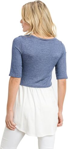 HELLO MIZ Women's Maternity Nursing Tunic Top with Empire Waist in Kuwait
