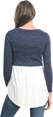 HELLO MIZ Women's Maternity Nursing Tunic Top with Empire Waist in Kuwait