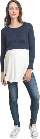 HELLO MIZ Women's Maternity Nursing Tunic Top with Empire Waist in Kuwait