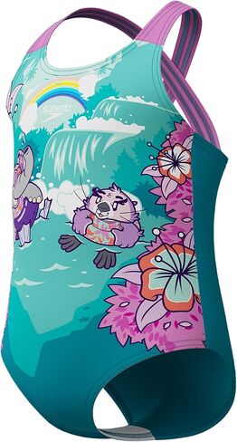 Speedo Girls' Swimsuit Infant to Big Kid UPF 50+ Learn to Swim in Saudi Arabia