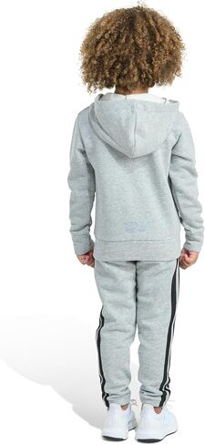 adidas baby-boys 2-piece Long Sleeve Essential Big Logo Heather Fleece Jacket & Jogger Set in Saudi Arabia
