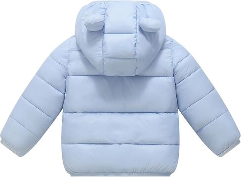 AIWUHE Baby Hooded Down Jacket Boys Girls Light Puffer Winter Coats Toddler Bear Ears Zipper Up Down Coats Outwear 6M-4T in Saudi Arabia
