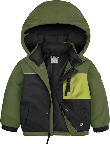 GEMYSE Toddler Winter Coat Waterproof Baby Boys Ski Snow Jacket with Hood Thicken Warm Kids Jacket Outerwear in Saudi Arabia