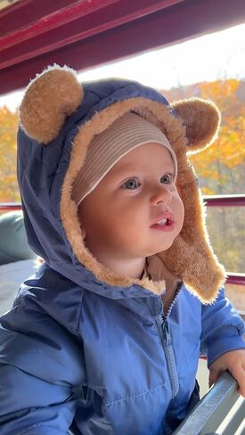 TUONROAD Baby Girls Coats for 6 Months-5 Years Toddlers Boy Winter Jacket Warm Bear Hooded Outdoor Coats Size 5 in Kuwait