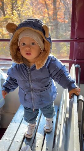 TUONROAD Baby Girls Coats for 6 Months-5 Years Toddlers Boy Winter Jacket Warm Bear Hooded Outdoor Coats Size 5 in Kuwait