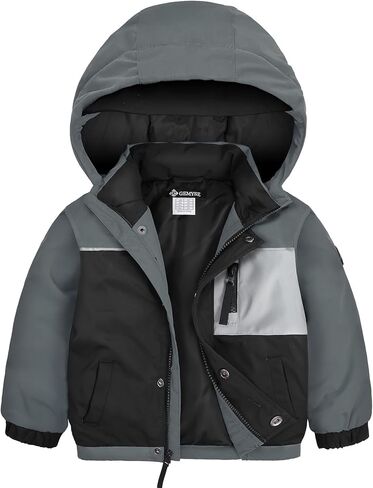 Gemyse Toddler Boys Winter Coat Jacket Ski Snow Jacket مع غطاء محرك السيارة in Saudi Arabia