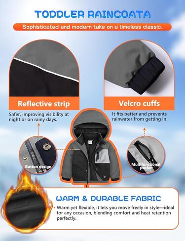 Gemyse Toddler Boys Winter Coat Jacket Ski Snow Jacket مع غطاء محرك السيارة in Saudi Arabia