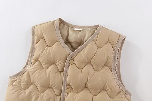 AIWUHE Toddler Puffer Vest Boys Girls Down Vest Warm Winter Jacket Lightweight Sleeveless Buttons Coat 18M-7Y in Saudi Arabia
