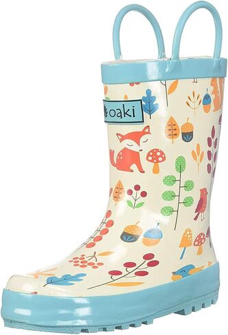 OAKI Toddler Rain Boots – Lightweight Waterproof Rubber Boots for Kids with Easy-On Handles – Durable Kids Outdoor Footwear in Kuwait