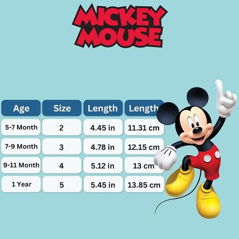 Disney Mickey Mouse and Minnie Mouse Clog Sandals Closed Toe Backstrap Baby Boy and Girl Slip on Slides Quick Dry Water Pool Shoes (Sizes: 2-4 Infant / 5 Toddler) in Saudi Arabia