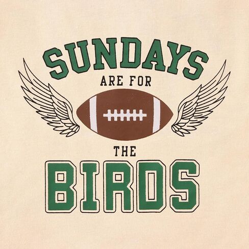 Toddler Girl Boy Game Day Football T-Shirt Sundays are for The Birds Shirt Short Sleeve Kids Sports Fans Tee Top in Saudi Arabia