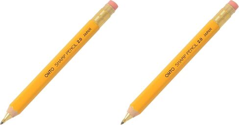 OHTO Mechanical Pencil Wood Sharp with Eraser 2.0, 2.0mm, Black Body (APS-680E-Black) in Saudi Arabia