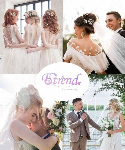Fstrend Bridal Wedding Hair Pins Silver Sparkly Rhinestones Pearls Flower Hair Pin Bride Hairpieces Gorgeous Hair Accessories for Women and Girls(Pack of 2) (Silver) in Saudi Arabia
