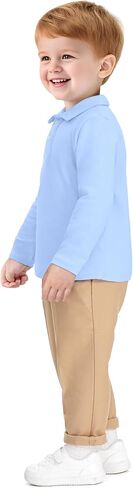 Toddler Boys Long Sleeve Polo Shirts School Uniform Dress Shirt Size18M-5T in Saudi Arabia