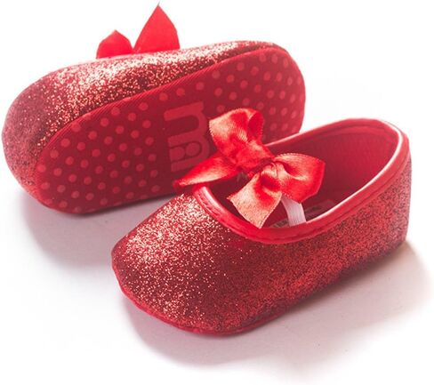 RVROVIC Baby Girl Moccasins Princess Sparkly Mary Jane Dresses Shoes Premium Lightweight Soft Sole Crib Shoes Toddler Shoes in Kuwait
