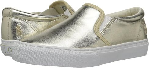 Polo Ralph Lauren Kids Kids' Carlee Twin Gore Gold Metallic Loafer in Saudi Arabia