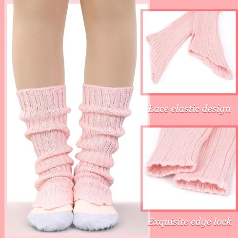 3 Pairs Ballet Leg Warmers for Girls Toddler Teens Stirrup Ankle Warmers Knitted Socks for Dance Practice Yoga in Saudi Arabia