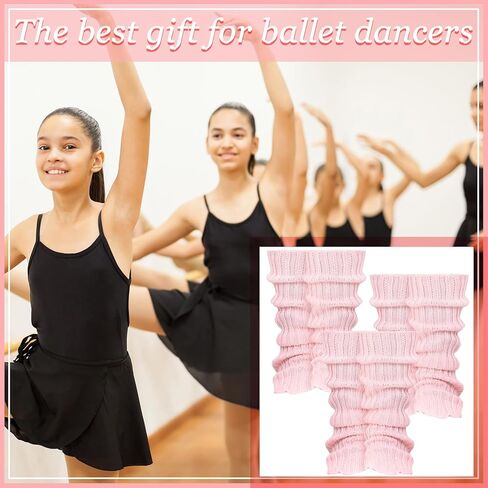 3 Pairs Ballet Leg Warmers for Girls Toddler Teens Stirrup Ankle Warmers Knitted Socks for Dance Practice Yoga in Saudi Arabia