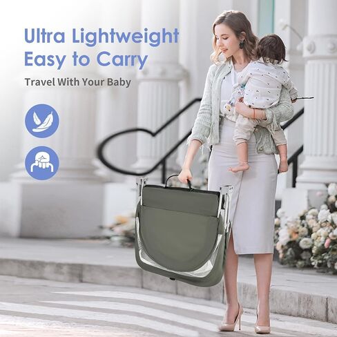 Portable Baby Bassinet Travel Baby Bed, Baby Cribs Travel Pod for Outdoors Baby Lounger Infant Travel Bed with Mosquito Net and Sunshade Canopy, Lightweight Washable in Saudi Arabia
