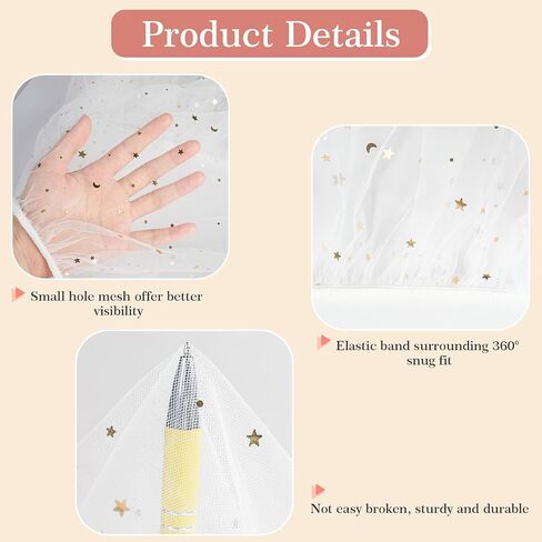 Baby Mosquito Net for Stroller, Perfect Bug Net for Stroller/Bassinets/Cradles/Playards/Pack N Plays and Portable Mini Crib, Durable Baby Insect Netting, White in Saudi Arabia