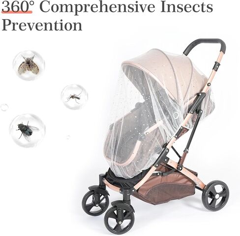 Baby Mosquito Net for Stroller, Perfect Bug Net for Stroller/Bassinets/Cradles/Playards/Pack N Plays and Portable Mini Crib, Durable Baby Insect Netting, White in Saudi Arabia