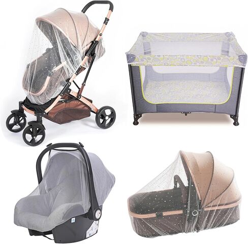 Baby Mosquito Net for Stroller, Perfect Bug Net for Stroller/Bassinets/Cradles/Playards/Pack N Plays and Portable Mini Crib, Durable Baby Insect Netting, White in Saudi Arabia