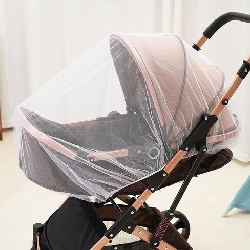 Baby Mosquito Net for Stroller, Perfect Bug Net for Stroller/Bassinets/Cradles/Playards/Pack N Plays and Portable Mini Crib, Durable Baby Insect Netting, White in Kuwait