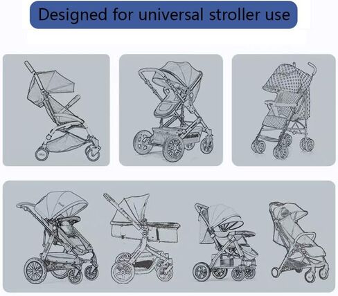 Baby Mosquito Net for Stroller, Perfect Bug Net for Stroller/Bassinets/Cradles/Playards/Pack N Plays and Portable Mini Crib, Durable Baby Insect Netting, White in Kuwait