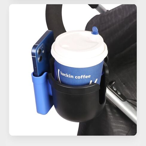 2-in-1 Stroller Cup Holder & Phone Holder,Water Bottle Holder,Cup & Phone Holder for Bike,Wheelchair,Motorcycle,Electric Scooter,Golf Cart in Saudi Arabia